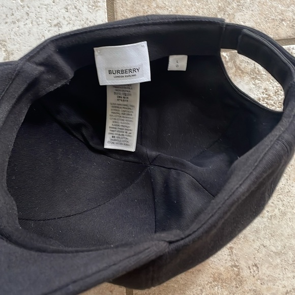 Burberry Embroidered TB Monogram Twill Baseball Cap Black - Picture 8 of 14